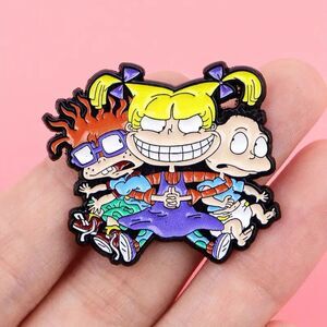 Nickelodeon Rugrats Enamel Lapel Pin 90s Retro New Chuckie Tommy Angelica